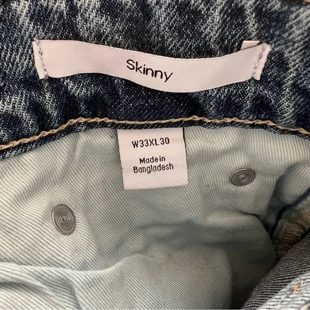 Calvin Klein NWT Skinny Fit Jeans Size W33 L30 Medium Blue Wash